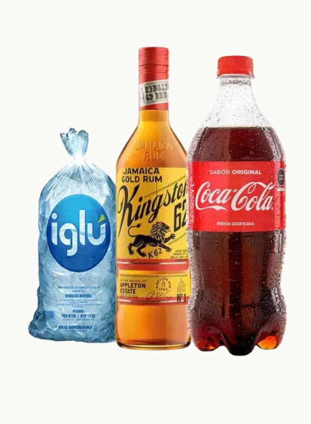 COMBO KINGSTON 62 1LT + COCA COLA 1.5LT+ HIELO IGLU 1.5 KG SKU 15937044